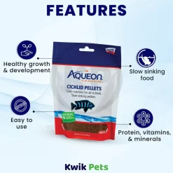 Aqueon Cichlid Pellet Fish Food Mini 4.5-oz