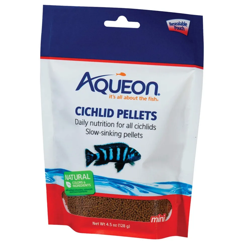 Aqueon Cichlid Pellet Fish Food Mini 4.5-oz