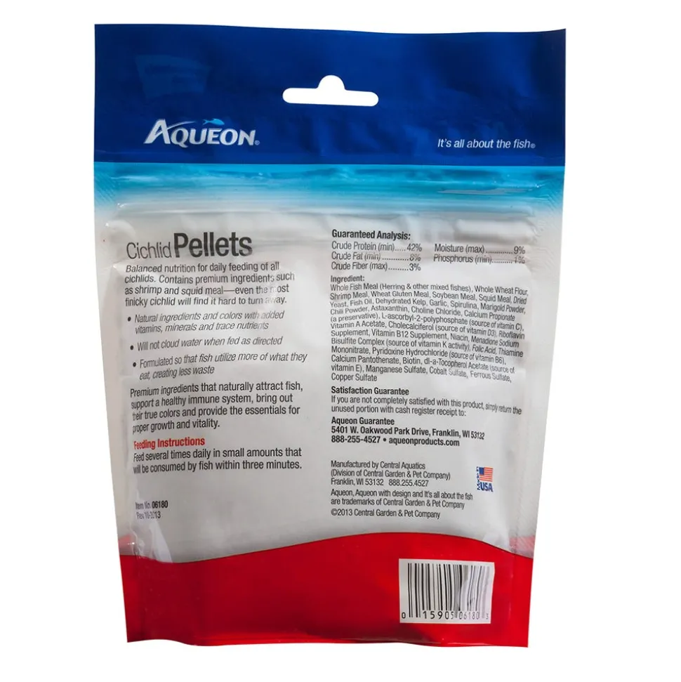 Aqueon Cichlid Pellet Fish Food Mini 4.5-oz