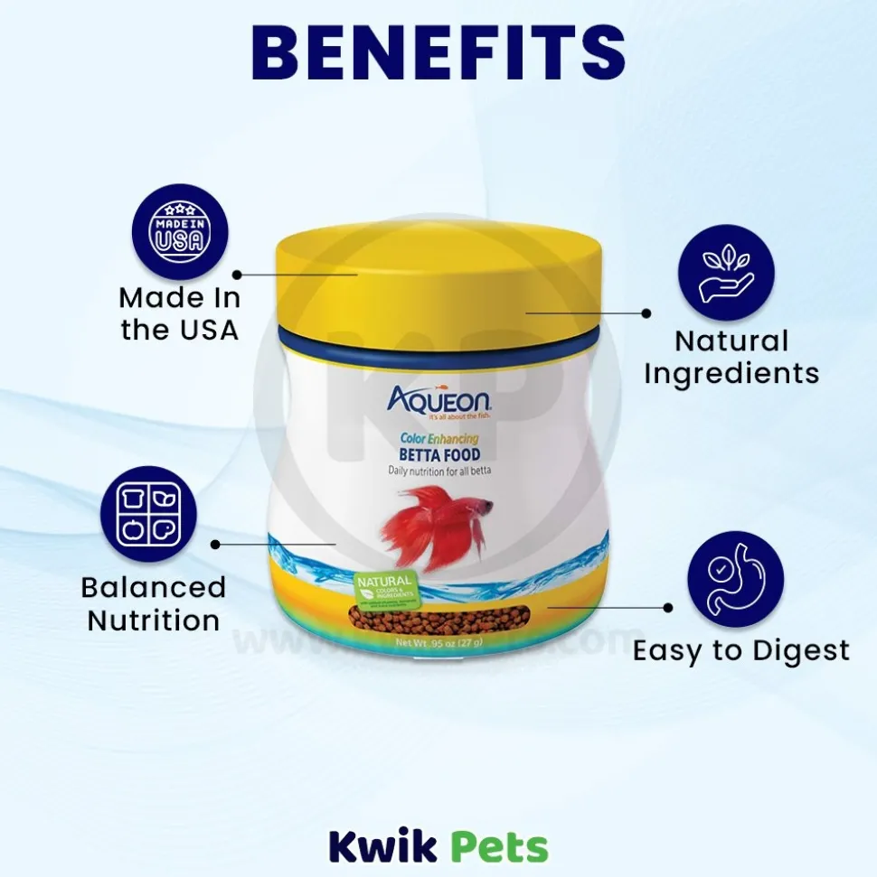 Aqueon Color Enhancing Betta Fish Food 0.95-oz