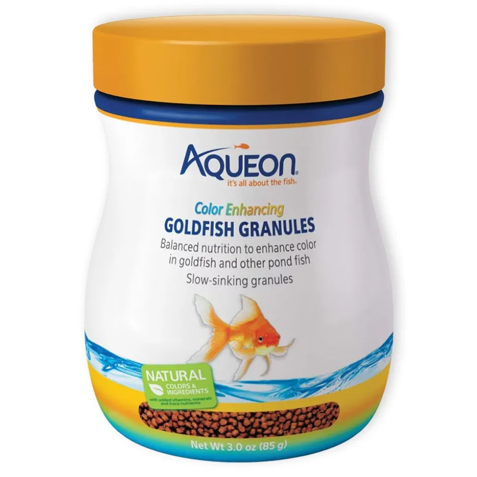 Aqueon Color Enhancing Goldfish Granules Fish Food 3-oz