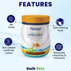 Aqueon Color Enhancing Goldfish Granules Fish Food 3-oz