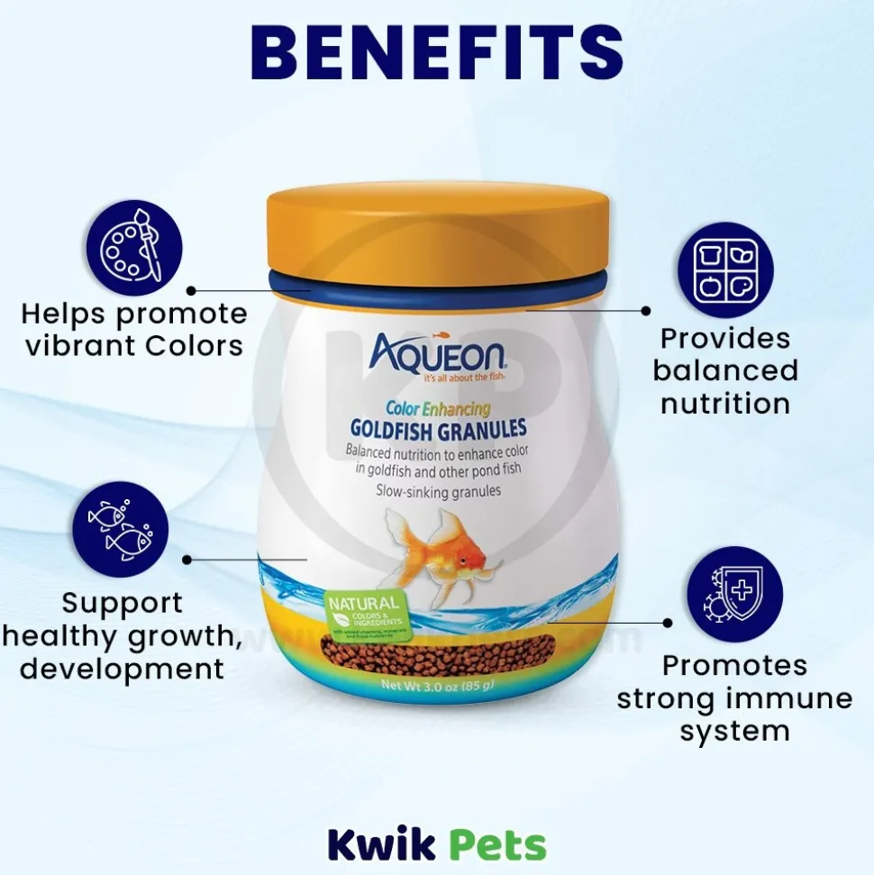 Aqueon Color Enhancing Goldfish Granules Fish Food 3-oz