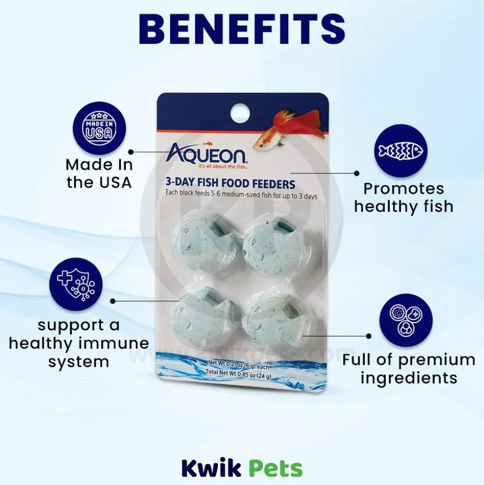 Aqueon 3-Day Fish Food Vacation Feeders 4 Count