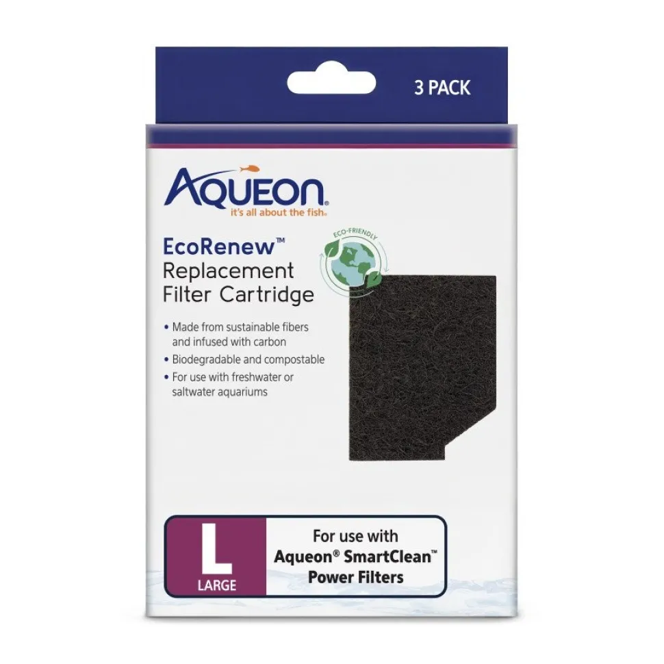 Aqueon EcoRenew Replacement Aquarium Filter Cartridges Large 3 Count