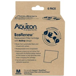 Aqueon EcoRenew Replacement Aquarium Filter Cartridges Medium 6 Count