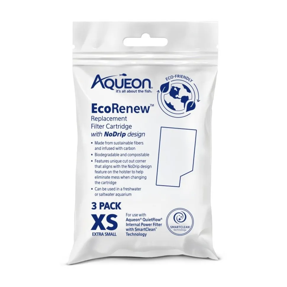 Aqueon EcoRenew Replacement Aquarium Filter Cartridges Extra Small 3 Count