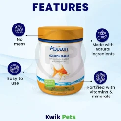 Aqueon Goldfish Flakes Fish Food 1.02-oz