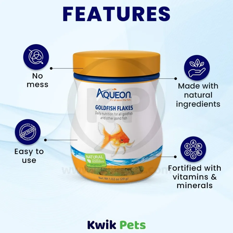 Aqueon Goldfish Flakes Fish Food 1.02-oz