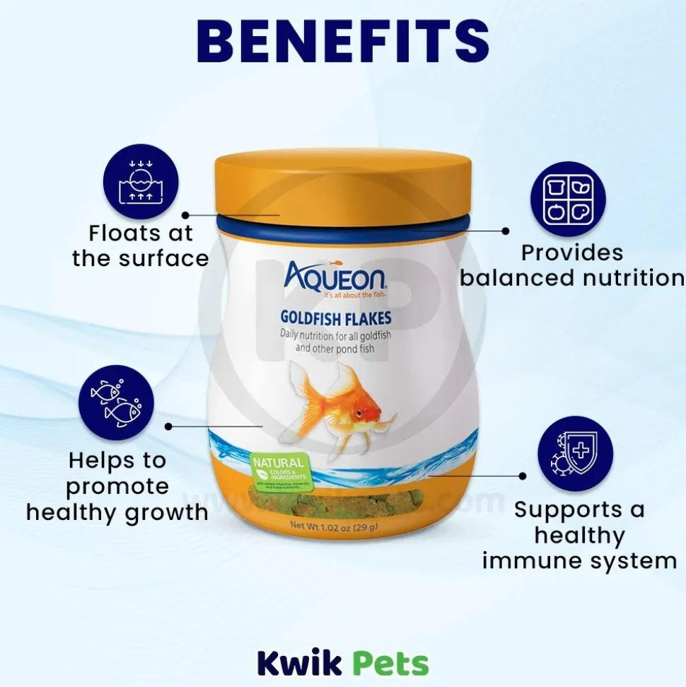 Aqueon Goldfish Flakes Fish Food 1.02-oz