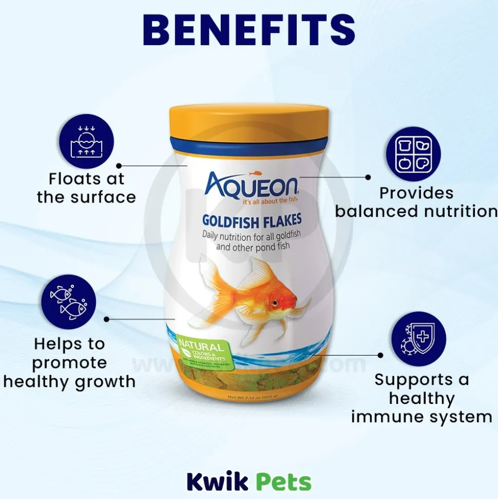 Aqueon Goldfish Flakes Fish Food 7.12-oz