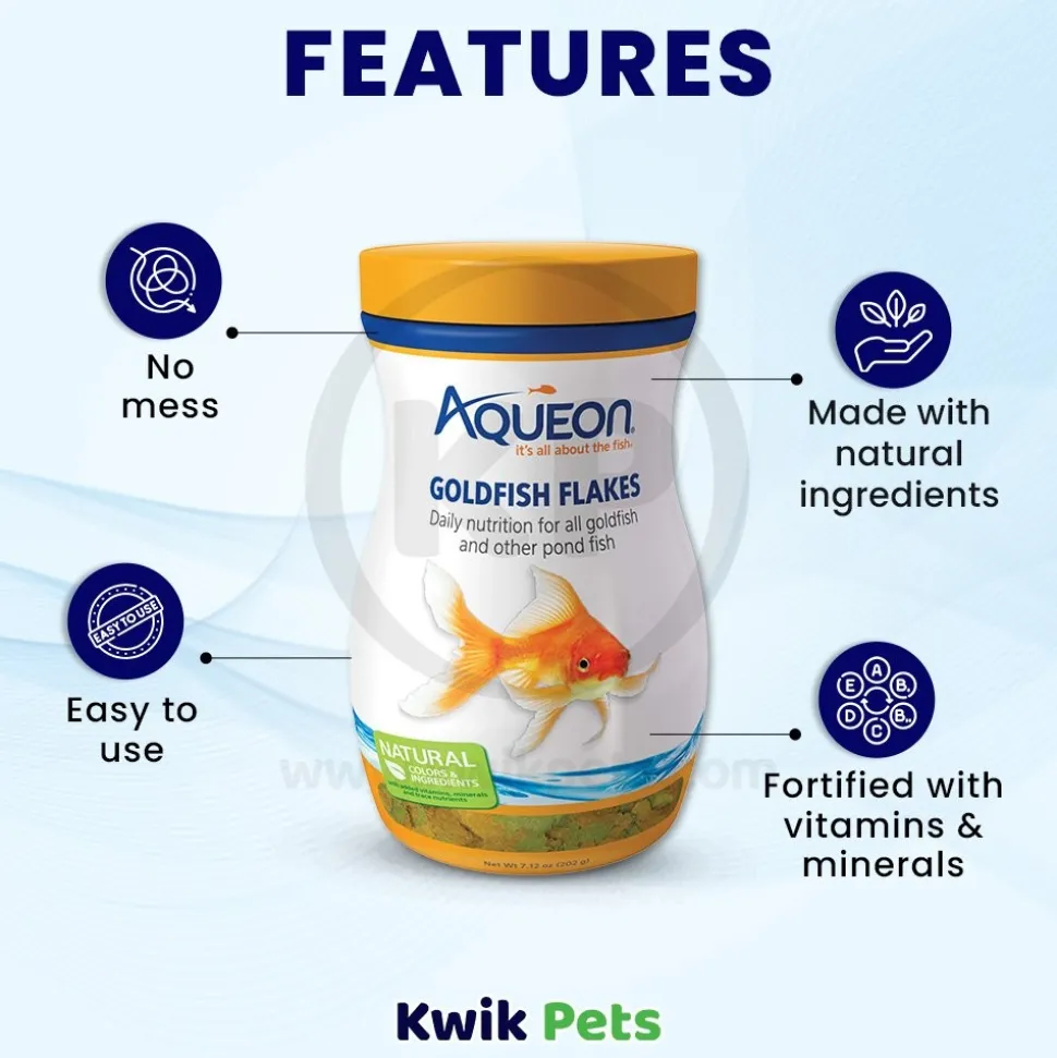 Aqueon Goldfish Flakes Fish Food 7.12-oz