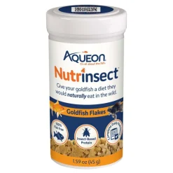 Aqueon Nutrinsect Goldfish Flakes Fish Food 1.59-oz