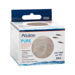 Aqueon Pure Live Beneficial Bacteria & Enzymes Ball for Aquarium 10-gal 24 Count