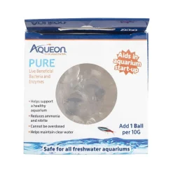 Aqueon Pure Live Beneficial Bacteria & Enzymes Ball for Aquarium 10-gal 24 Count
