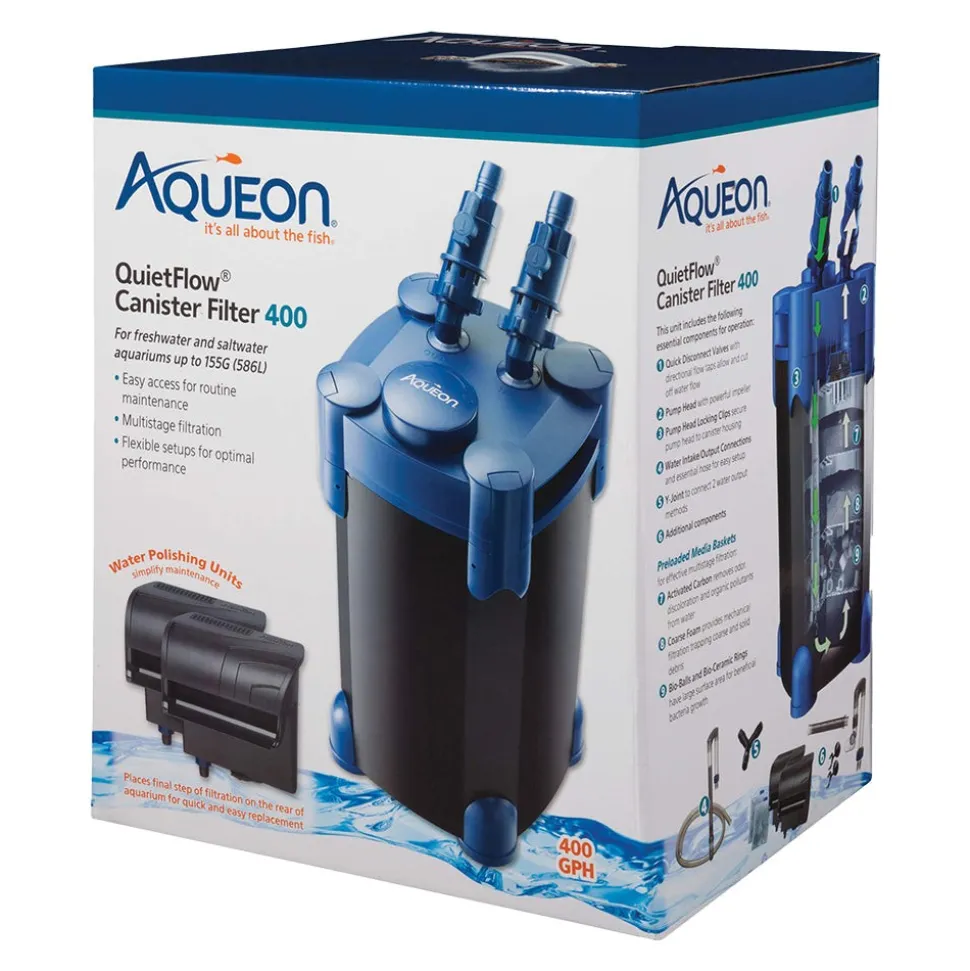 Aqueon QuietFlow Canister Aquarium Filter 400