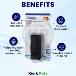 Aqueon QuietFlow Carbon Filter Media Pads for Aquarium Size 20/75 4 Count