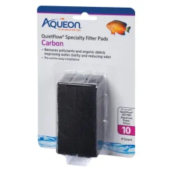 Aqueon QuietFlow Carbon Filter Media Pads for Aquarium Size 10 4 Count
