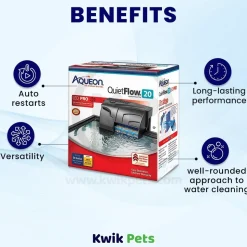 Aqueon QuietFlow LED PRO Aquarium Power Filter Size 20