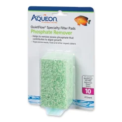 Aqueon QuietFlow Phosphate Remover Filter Media Pads for Aquarium Size 10 4 Count