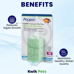 Aqueon QuietFlow Phosphate Remover Filter Media Pads for Aquarium Size 10 4 Count