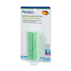 Aqueon QuietFlow Phosphate Remover Filter Media Pads for Aquarium Size 20/75 4 Count