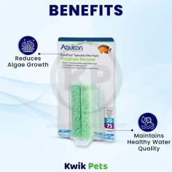 Aqueon QuietFlow Phosphate Remover Filter Media Pads for Aquarium Size 20/75 4 Count