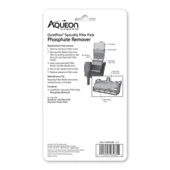 Aqueon QuietFlow Phosphate Remover Filter Media Pads for Aquarium Size 20/75 4 Count