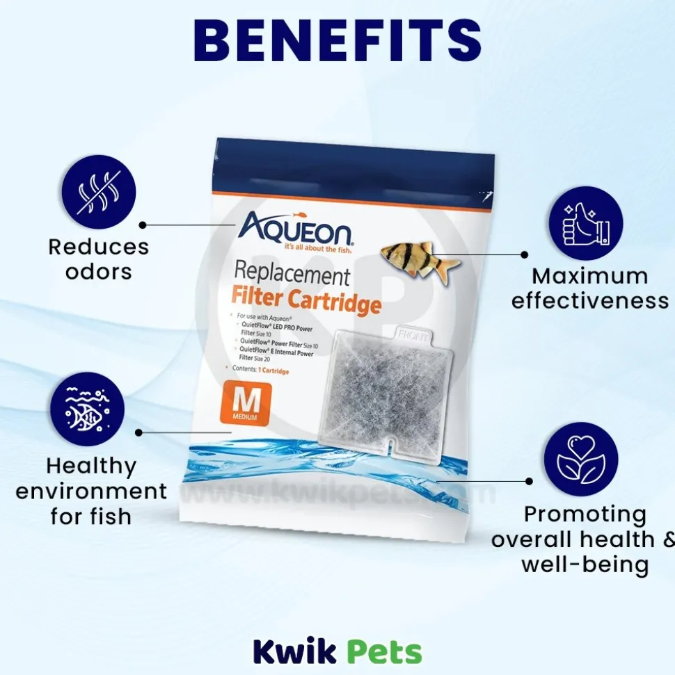 Aqueon QuietFlow Replacement Aquarium Filter Cartridges Medium