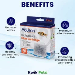 Aqueon Replacement Filter Cartridges for Aquarium Medium 3 Count