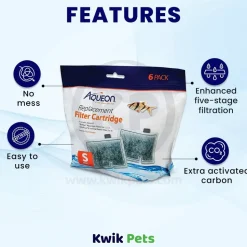 Aqueon Replacement Filter Cartridges for Aquarium Small 6 Count