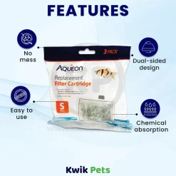Aqueon Replacement Filter Cartridges for Aquarium Small 3 Count