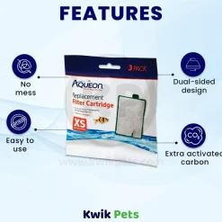 Aqueon Replacement Filter Cartridges for Aquarium X-Small 3 Count