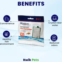 Aqueon Replacement Filter Cartridges for Aquarium X-Small 3 Count