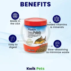 Aqueon Shrimp Pellets Fish Food 3.25-oz