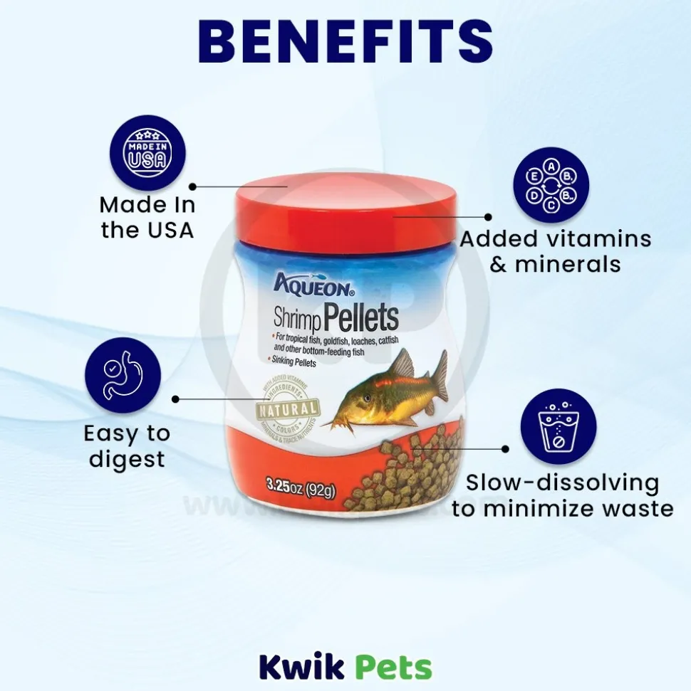 Aqueon Shrimp Pellets Fish Food 3.25-oz