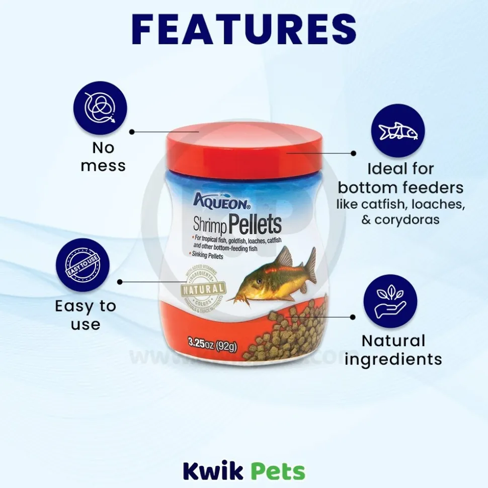 Aqueon Shrimp Pellets Fish Food 3.25-oz