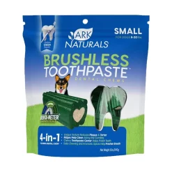 Ark Naturals Brushless Toothpaste Dog Dental Chews Small 12-oz