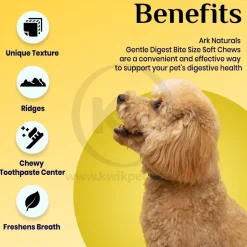 Ark Naturals Gentle Digest Bite Size Soft Chews for Dogs & Cats 120 Count 3.2-oz