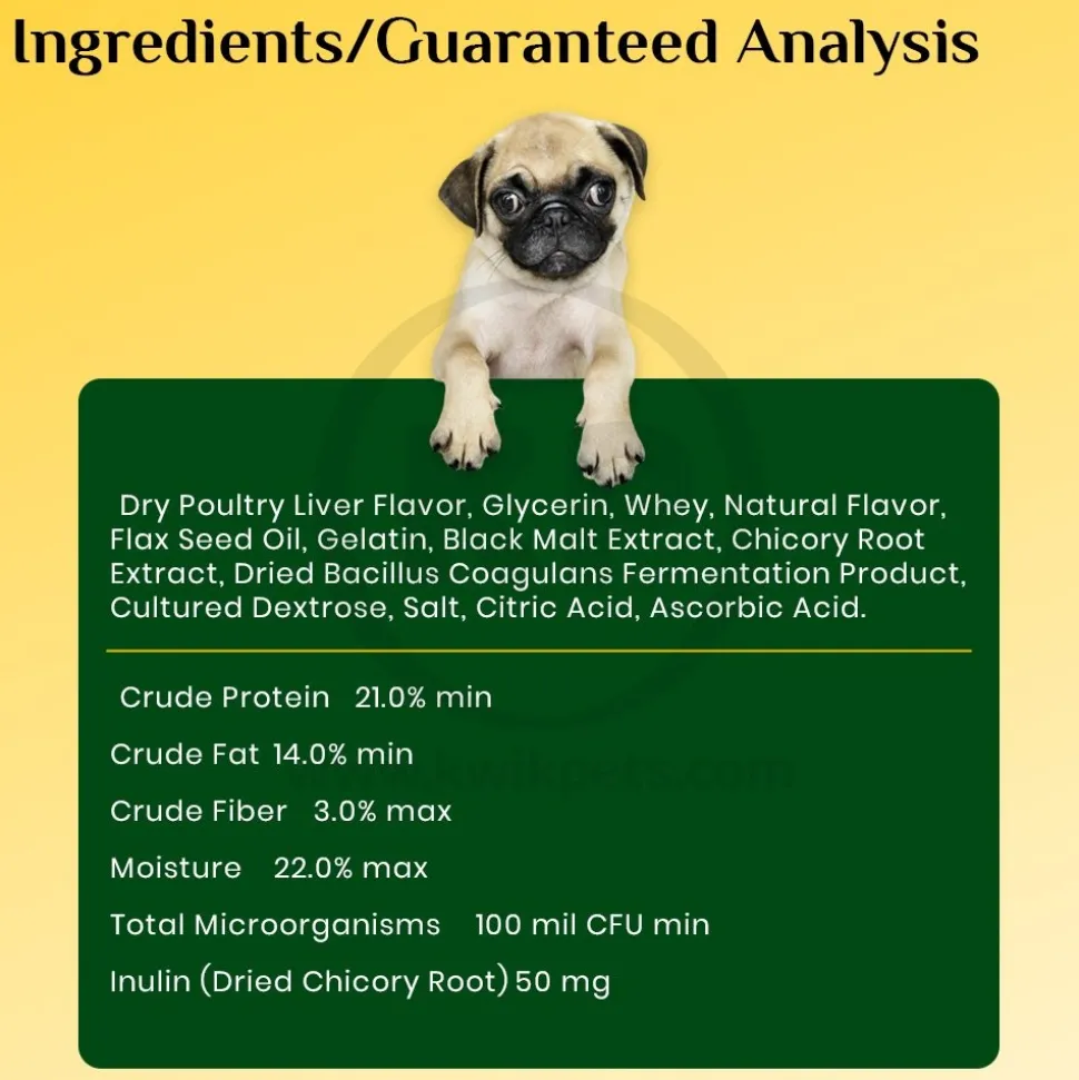 Ark Naturals Gentle Digest Bite Size Soft Chews for Dogs & Cats 120 Count 3.2-oz