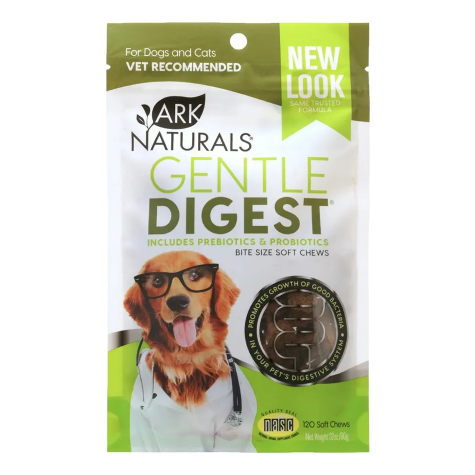 Ark Naturals Gentle Digest Bite Size Soft Chews for Dogs & Cats 120 Count 3.2-oz
