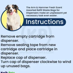Arm & Hammer Disposable Waste Bags Refills Assorted 180 Count