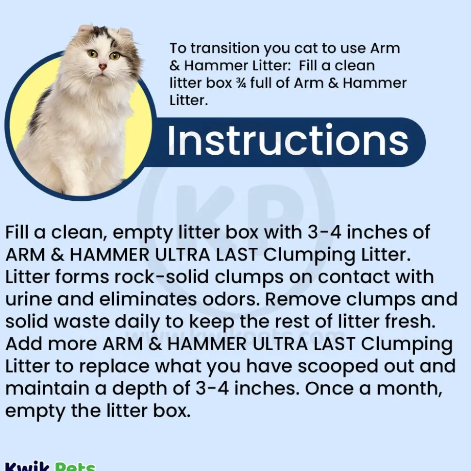 Arm & Hammer Ultra Last Scoopable Clumping Cat Litter 20-lb