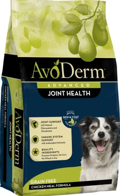 AvoDerm Natural Advanced Joint Health Grain-Free Chicken Meal Formula Adult Dry Dog Food 4-lb