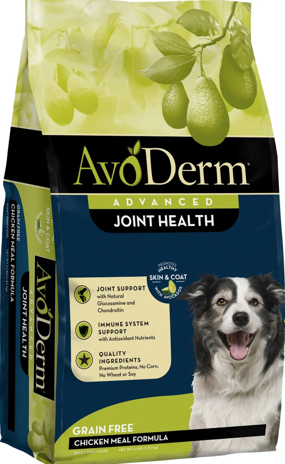 AvoDerm Natural Advanced Joint Health Grain-Free Chicken Meal Formula Adult Dry Dog Food 4-lb