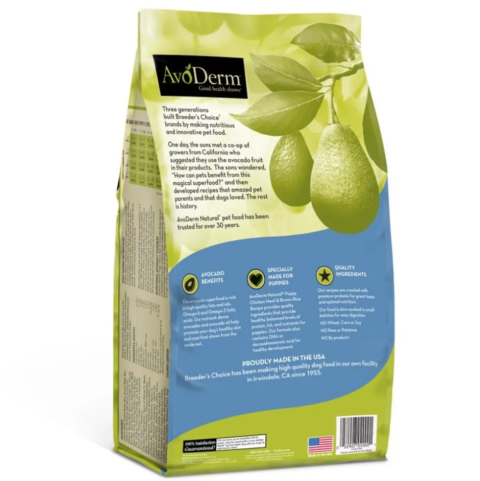 AvoDerm Natural Chicken Meal & Brown Rice Dry Puppy Food 4.4-lb