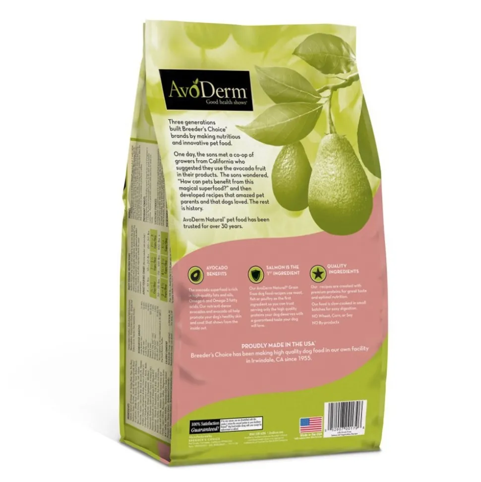 AvoDerm Natural Grain Free Salmon & Vegetables Recipe All Life Stages Dry Dog Food 4-lb