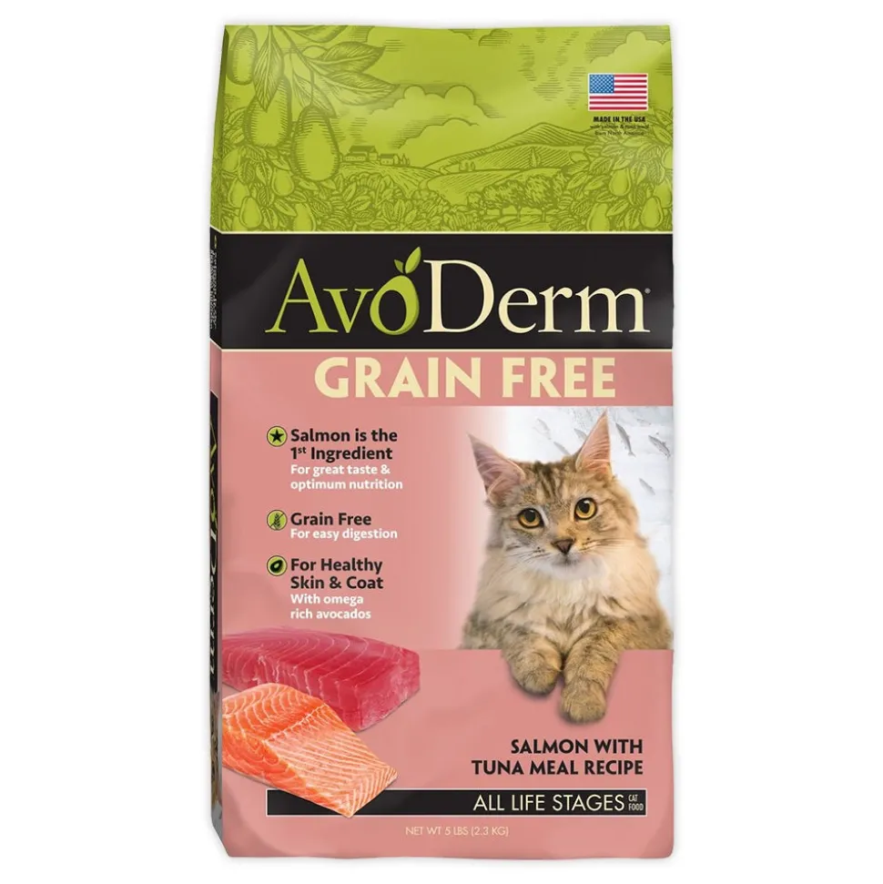 AvoDerm Natural Grain-Free Salmon with Tuna Meal Dry Cat Food 5-lb