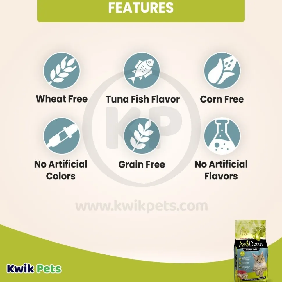 AvoDerm Natural Grain Free Tuna with Lobster & Crab Meal Dry Cat Food 2.5-lb