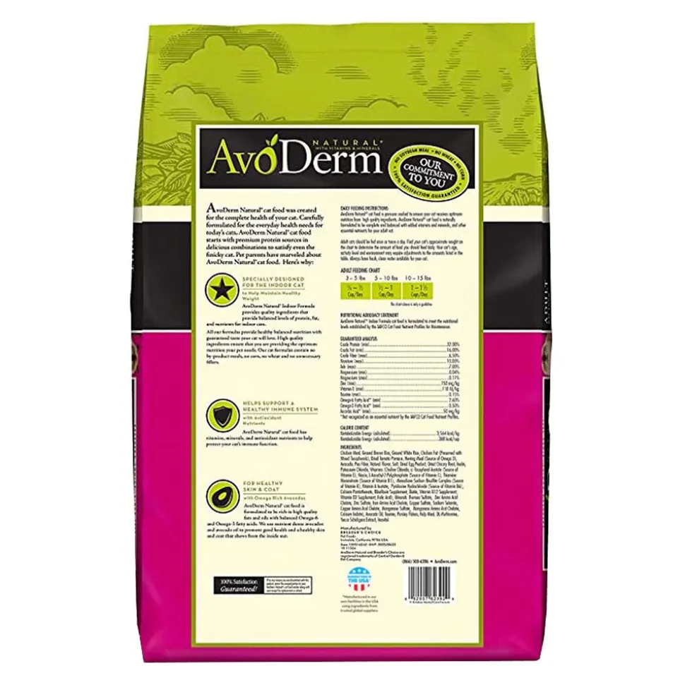 AvoDerm Natural Indoor Formula Adult Dry Cat Food 11-lb